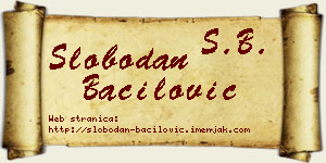 Slobodan Bačilović vizit kartica